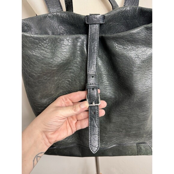 Maxon Collection Black Pebbled Leather Backpack Purse Handmade in Italy main image 12